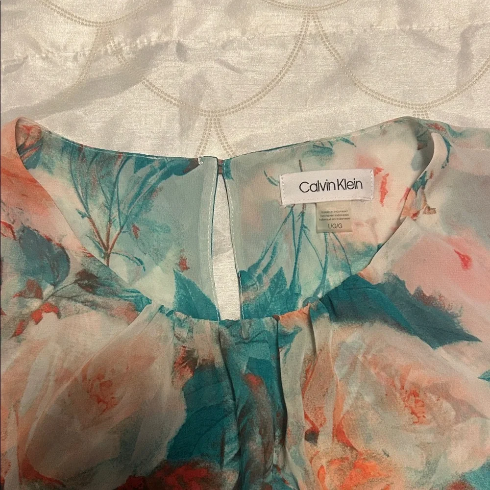 Calvin Klein Multicolor Floral Blouse - Picture 2 of 3